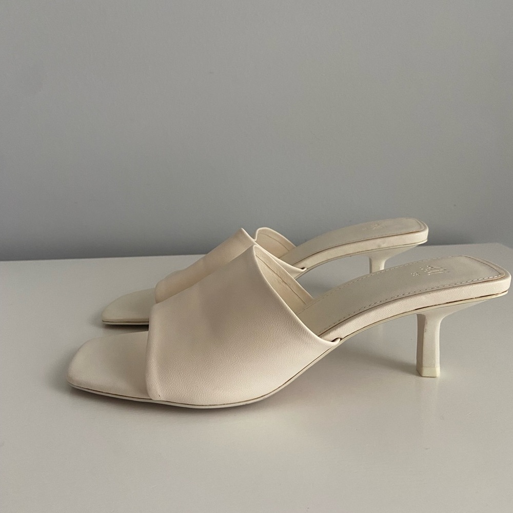 Low heel cream off white ivory sandals H&M size 38